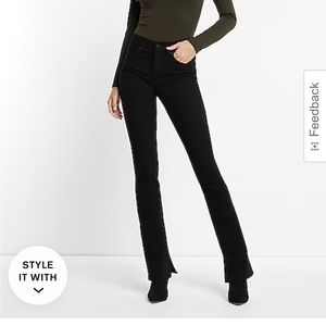Express skyscraper midrise black jean pants 8R